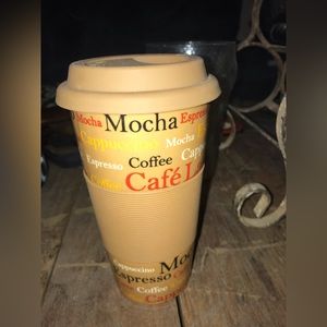 12oz Century Ceramic Insulated Tumbler Travel Mug With Comfort Grip With Lid